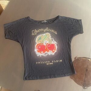 PHILIPP PLEIN “Cherrylicious” T-shirt women’s size S.